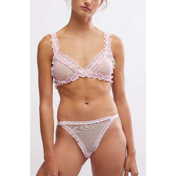 FREE PEOPLE Heart To Heart Bikini Undies / Pink - Picture 2 of 6